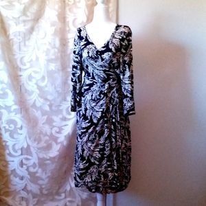 3/$30 Closing - CAbi Supple B&W Wrap Dress M